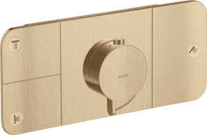 AXOR One Moduł termostatyczny do montażu podtynkowego do 3 odbiorników, element zewnętrzny Brąz Szczotkowany