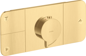 AXOR One Moduł termostatyczny do montażu podtynkowego do 3 odbiorników, element zewnętrzny Złoty Optyczny Szczotkowany