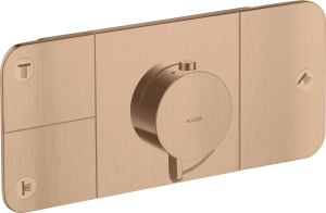 AXOR One Moduł termostatyczny do montażu podtynkowego do 3 odbiorników, element zewnętrzny Czerwone Złoto Szczotkowane