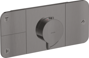 AXOR One Moduł termostatyczny do montażu podtynkowego do 3 odbiorników, element zewnętrzny Czarny Chrom Szczotkowany