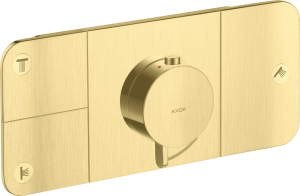 AXOR One Moduł termostatyczny do montażu podtynkowego do 3 odbiorników, element zewnętrzny Mosiądz Szczotkowany