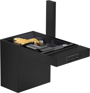 AXOR MyEdition Jednouchwytowa bateria bidetowa z kompletem odpływowym Push-Open, bez płytki Czarny Matowy