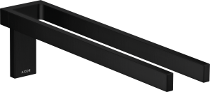 AXOR Universal Rectangular Podwójny wieszak na ręcznik Czarny Matowy