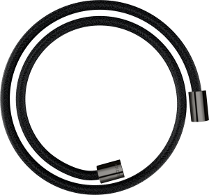 AXOR ShowerSolutions Tekstylny wąż prysznicowy 1,25 m z nakrętkami cylindrycznymi Czarny Chrom Polerowany