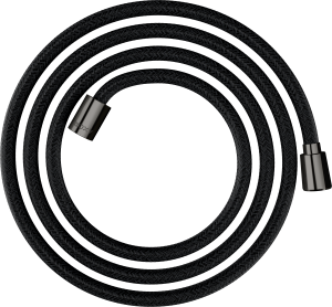 AXOR ShowerSolutions Tekstylny wąż prysznicowy 2 m z nakrętką cylindryczną i stożkową Czarny Chrom Polerowany