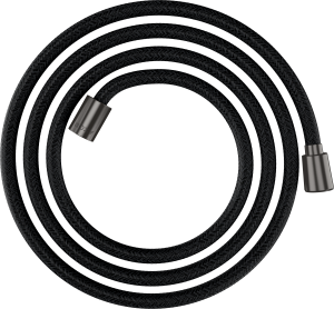 AXOR ShowerSolutions Tekstylny wąż prysznicowy 2 m z nakrętką cylindryczną i stożkową Czarny Chrom Szczotkowany