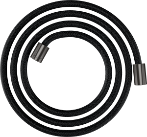 AXOR ShowerSolutions Tekstylny wąż prysznicowy 2 m z nakrętkami cylindrycznymi Czarny Chrom Szczotkowany