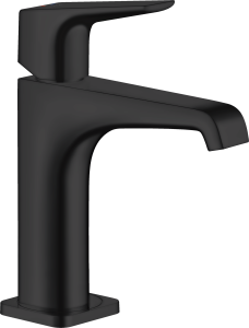 AXOR Citterio E Jednouchwytowa bateria umywalkowa 130 z uchwytem dźwigniowym z niezamykanym kompletem odpływowym Czarny Matowy