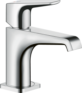 AXOR Citterio E Jednouchwytowa bateria umywalkowa 90 z uchwytem dźwigniowym i z niezamykanym kompletem odpływowym Stal Szlachetna Optyczna