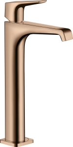 AXOR Citterio E Jednouchwytowa bateria umywalkowa 250 z niezamykanym kompletem odpływowym Czerwone Złoto Polerowane