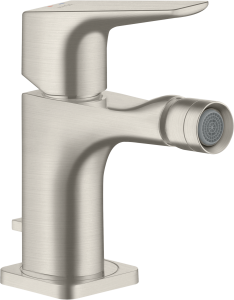 AXOR Citterio E Jednouchwytowa bateria bidetowa z uchwytem dźwigniowym i kompletem odpływowym Stal Szlachetna Optyczna