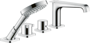 AXOR Citterio E 4-otworowa bateria termostatyczna wannowa do montażu na cokole z płytek Chrom