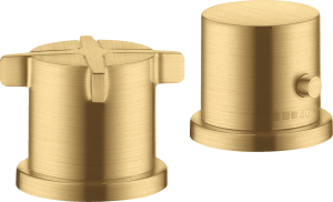 AXOR Citterio E 2-otworowa bateria termostatyczna wannowa Złoty Optyczny Szczotkowany