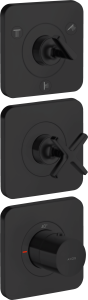 AXOR Citterio E Moduł termostatyczny 380/120 podtynkowy z rozetami do 3 odbiorników Czarny Matowy