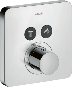AXOR ShowerSolutions Bateria termostatyczna softsquare do 2 odbiorników, montaż podtynkowy Stal Szlachetna Optyczna