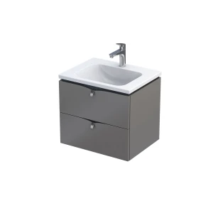 Szafka podumywalkowa 60 cm, SIENA dwie szuflady, kolor: ciepły szary mat, ORISTO