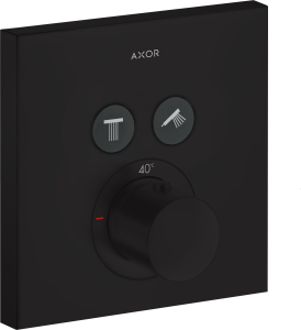 AXOR ShowerSolutions Bateria termostatyczna do instalacji podtynkowej dla 2 odbiorników Czarny Matowy