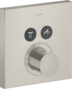 AXOR ShowerSolutions Bateria termostatyczna do instalacji podtynkowej dla 2 odbiorników Stal Szlachetna Optyczna