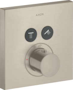 AXOR ShowerSolutions Bateria termostatyczna do instalacji podtynkowej dla 2 odbiorników Nikiel Szczotkowany