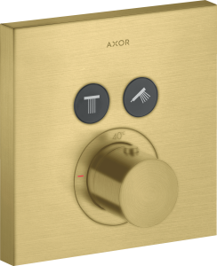 AXOR ShowerSolutions Bateria termostatyczna do instalacji podtynkowej dla 2 odbiorników Mosiądz Szczotkowany