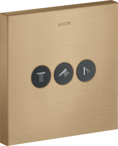 AXOR ShowerSelect Zawór odcinający do 3 odbiorników, montaż podtynkowy Brąz Szczotkowany