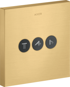 AXOR ShowerSelect Zawór odcinający do 3 odbiorników, montaż podtynkowy Złoty Optyczny Szczotkowany