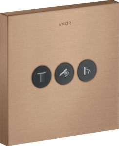 AXOR ShowerSelect Zawór odcinający do 3 odbiorników, montaż podtynkowy Czerwone Złoto Szczotkowane