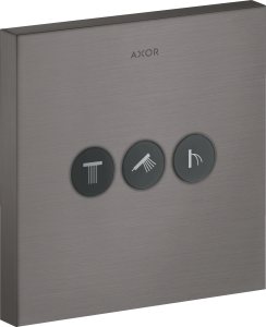 AXOR ShowerSelect Zawór odcinający do 3 odbiorników, montaż podtynkowy Czarny Chrom Szczotkowany