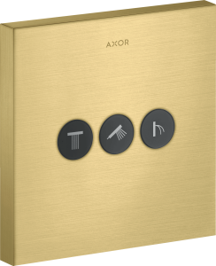AXOR ShowerSelect Zawór odcinający do 3 odbiorników, montaż podtynkowy Mosiądz Szczotkowany