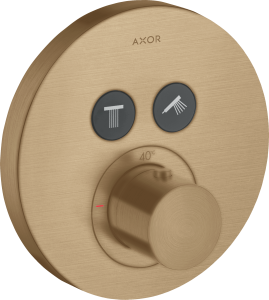 AXOR ShowerSolutions Bateria termostatyczna do instalacji podtynkowej dla 2 odbiorników Brąz Szczotkowany