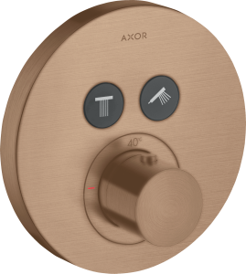 AXOR ShowerSolutions Bateria termostatyczna do instalacji podtynkowej dla 2 odbiorników Czerwone Złoto Szczotkowane