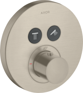AXOR ShowerSolutions Bateria termostatyczna do instalacji podtynkowej dla 2 odbiorników Nikiel Szczotkowany