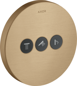 AXOR ShowerSelect Zawór odcinający do 3 odbiorników, montaż podtynkowy Brąz Szczotkowany