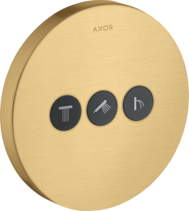 AXOR ShowerSelect Zawór odcinający do 3 odbiorników, montaż podtynkowy Złoty Optyczny Szczotkowany