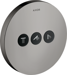 AXOR ShowerSelect Zawór odcinający do 3 odbiorników, montaż podtynkowy Czarny Chrom Polerowany