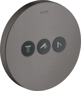 AXOR ShowerSelect Zawór odcinający do 3 odbiorników, montaż podtynkowy Czarny Chrom Szczotkowany