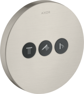 AXOR ShowerSelect Zawór odcinający do 3 odbiorników, montaż podtynkowy Stal Szlachetna Optyczna