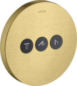 AXOR ShowerSelect Zawór odcinający do 3 odbiorników, montaż podtynkowy Mosiądz Szczotkowany