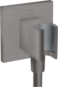 AXOR ShowerSolutions Przyłącze węża z uchwytem prysznicowym square Czarny Chrom Szczotkowany