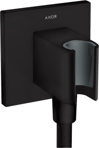 AXOR ShowerSolutions Przyłącze węża z uchwytem prysznicowym square Czarny Matowy
