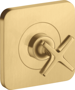 AXOR Citterio E Zawór odcinający 120/120, montaż podtynkowy Złoty Optyczny Szczotkowany