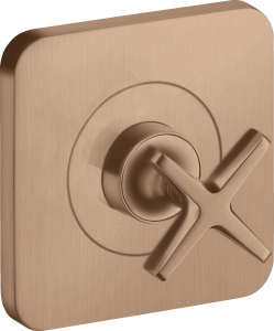 AXOR Citterio E Zawór odcinający 120/120, montaż podtynkowy Czerwone Złoto Szczotkowane