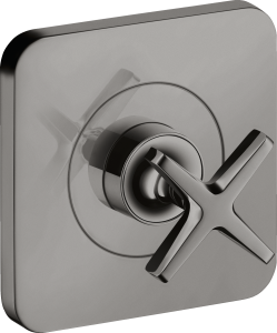 AXOR Citterio E Zawór odcinający 120/120, montaż podtynkowy Czarny Chrom Polerowany