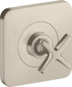 AXOR Citterio E Zawór odcinający 120/120, montaż podtynkowy Nikiel Szczotkowany