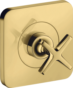 AXOR Citterio E Zawór odcinający 120/120, montaż podtynkowy Złoty Optyczny Polerowany