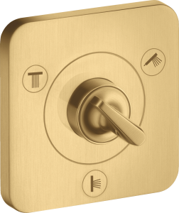 AXOR Citterio E Zawór odcinająco-przełączający Trio/Quattro 120/120 Złoty Optyczny Szczotkowany