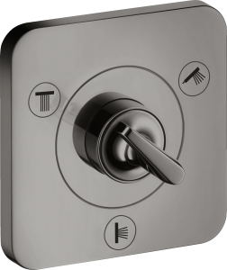 AXOR Citterio E Zawór odcinająco-przełączający Trio/Quattro 120/120 Czarny Chrom Polerowany