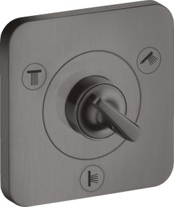 AXOR Citterio E Zawór odcinająco-przełączający Trio/Quattro 120/120 Czarny Chrom Szczotkowany