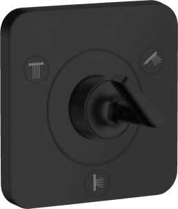 AXOR Citterio E Zawór odcinająco-przełączający Trio/Quattro 120/120 Czarny Matowy