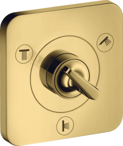 AXOR Citterio E Zawór odcinająco-przełączający Trio/Quattro 120/120 Złoty Optyczny Polerowany